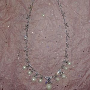 Charming Charlie | Necklace | Bridal | CZ & Pearl
